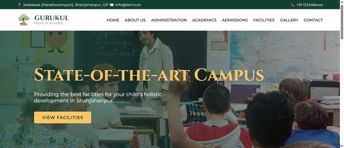 Gurukul World School Template